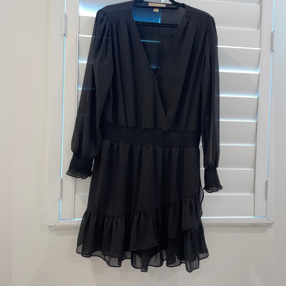 Michael Kors ruffle wrap dress